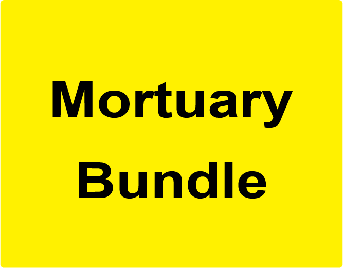 Mortuary Bundle, 43mm x 55mm Mortuary Bundle - yellow, 400 per roll