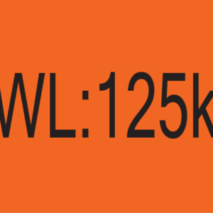SWL : 125kg, 70 x 25, PAPER, Black Print on Fluoro Orange, 500 per roll