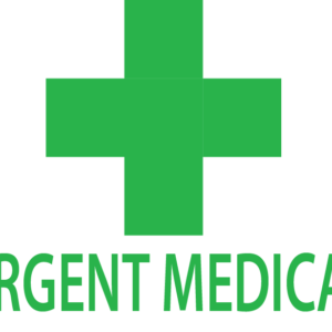 URGENT MEDICAL- 100 x 80, Green print on White Label, 400 per roll