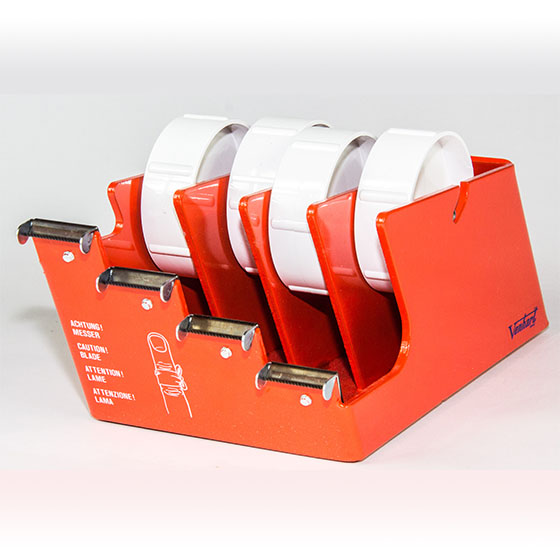 QUAD TAPE DISPENSER, HEAVY DUTY TAKES 4 ROLLS UP TO 25mm WIDE