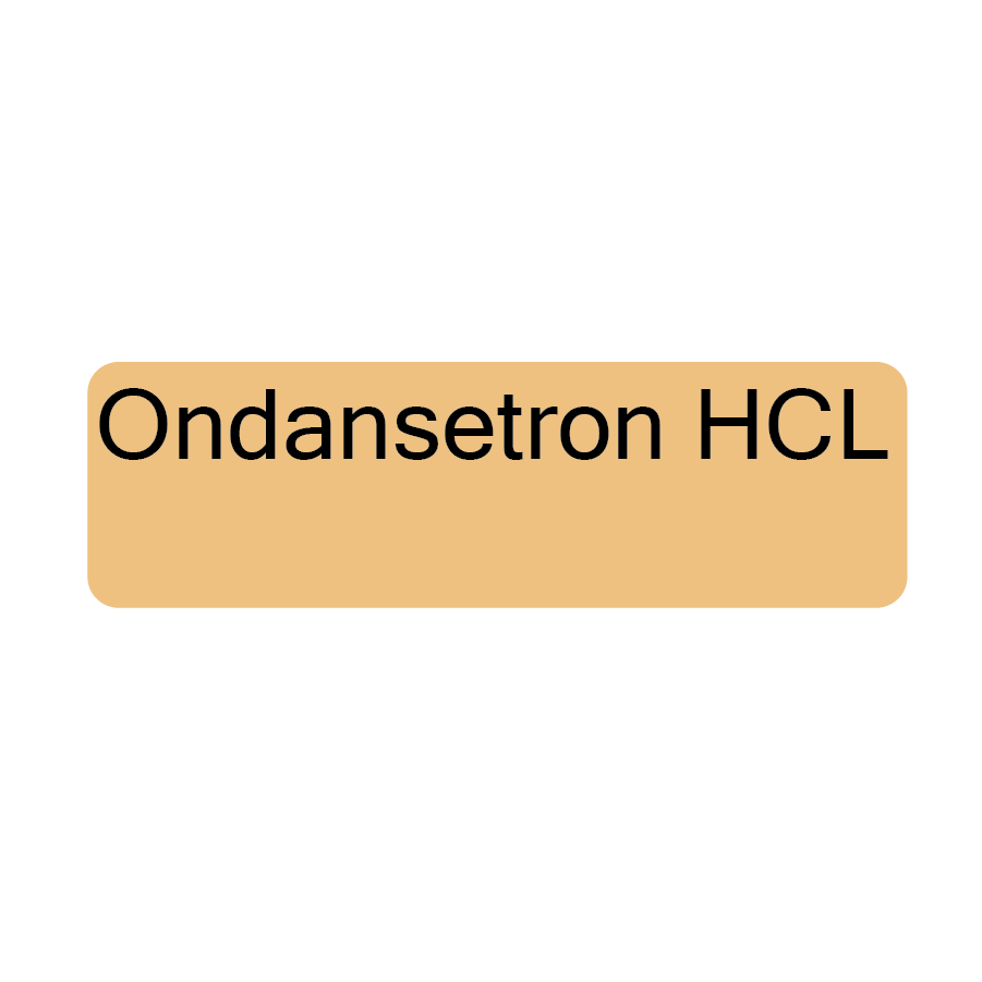 Ondansetron HCL, 40 x 12, PAPER, Black print on Salmon Label, 800 per roll