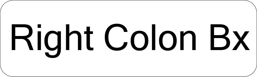 Right Colon Bx- 40 x 12, PAPER, Black print on White Label, 800 per roll