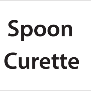 Spoon Curette-27mm x 36mm Black Print  on White Label, 400 per roll