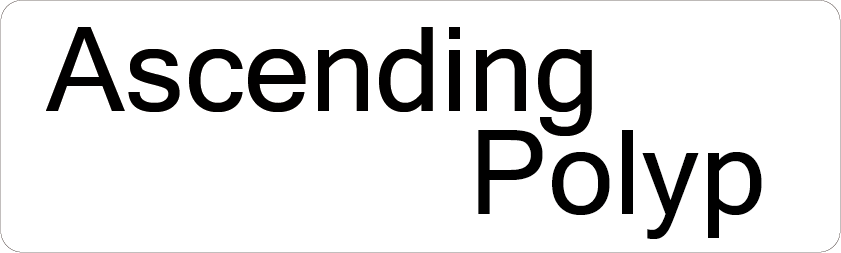 Ascending Polyp- 40 x 12, PAPER, Black print on White Label, 800 per roll
