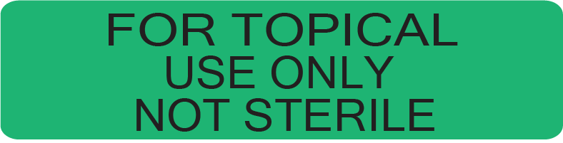 FOR TOPICAL USE ONLY NOT STERILE - 40 x 12 , PAPER, Black print on Fluoro Green Label, 800 per roll