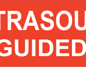 ULTRASOUND GUIDED-  40 x 12, PAPER, Red Label with White Print , 800 per roll