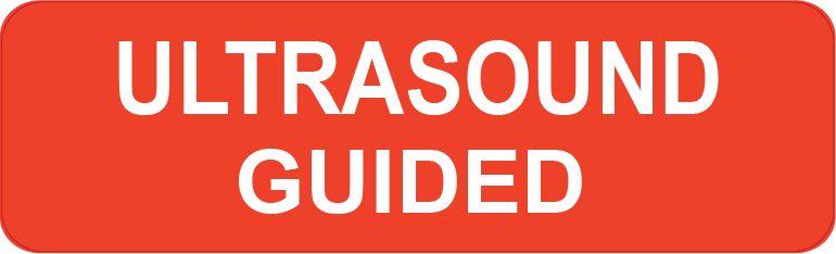 ULTRASOUND GUIDED- 40 x 12, PAPER, Red Label with White Print , 800 per roll
