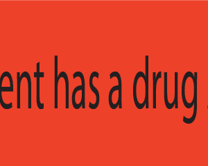 This Patient has a drug ALLERGY - 40 x 12, PAPER, Black print on Red Label, 800 per roll
