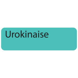 Urokinase- 40 x 12, PAPER, Black print on TEAL Label, 800 per roll