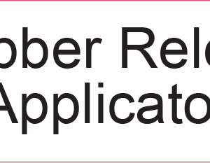 Rubber Release Applicator - 40 x 12, PAPER, Black print on White Label, 800 per roll
