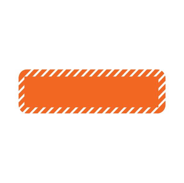Orange Label with White Diagonal stripes, 40 x 12, BLANK, 800 per roll