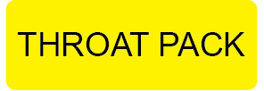 THROAT PACK- 70 x 25, PAPER, Black print on Fluoro Yellow label, 500 per roll