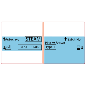 LABEL BLUE PIGGY BACK STEAM INDICATOR 700/ROLL