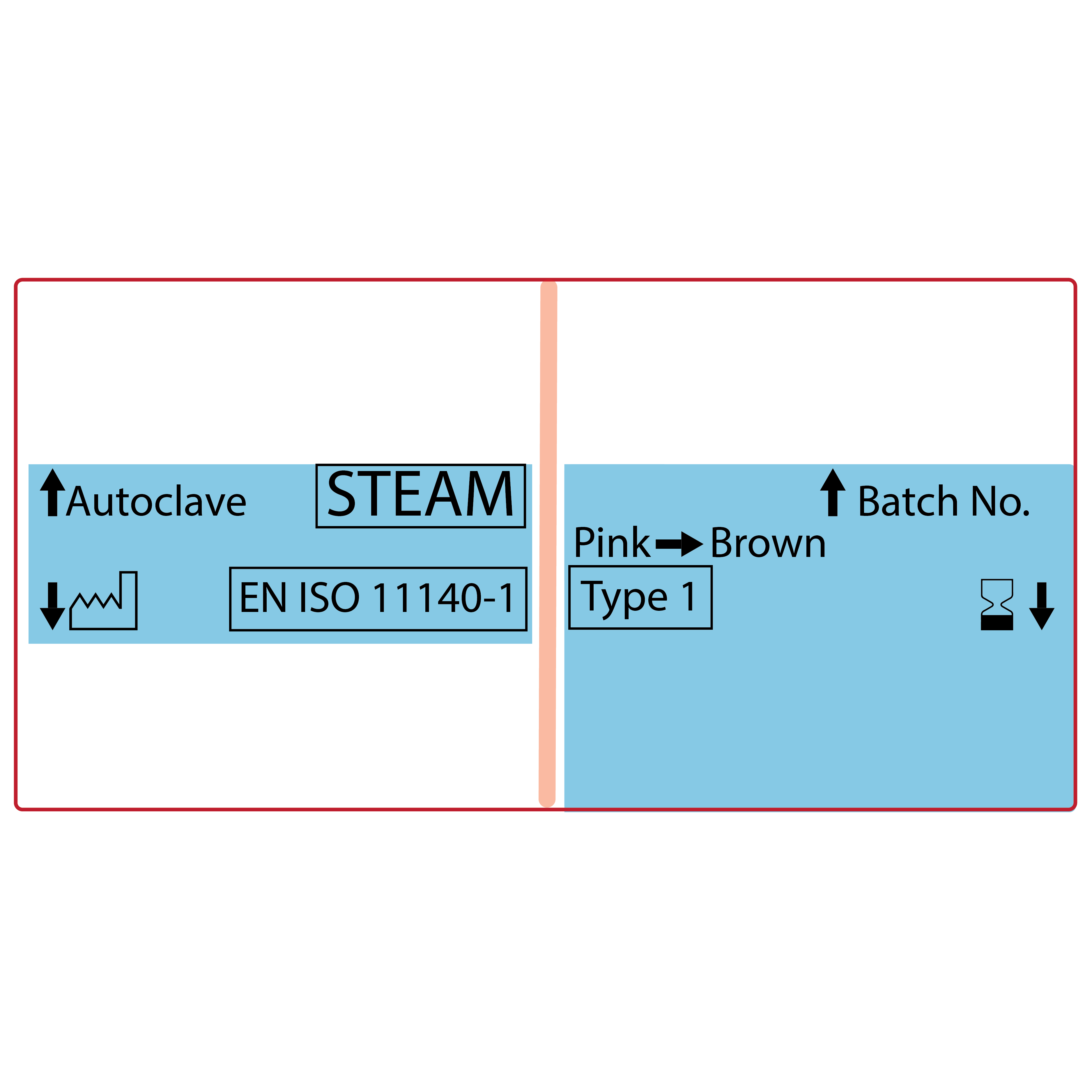 LABEL BLUE PIGGY BACK STEAM INDICATOR 700/ROLL