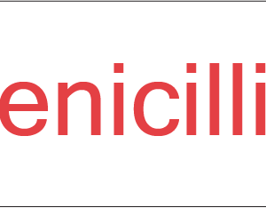 Penicillin - 40 x 12, PAPER, Red print on White Label, 800 per roll