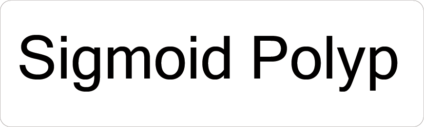 Sigmoid Polyp- 40 x 12, PAPER, Black print on White Label, 800 per roll