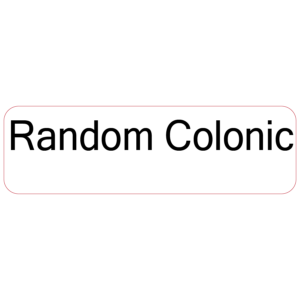 Random Colonic - 40 x 12, PAPER, Black print on White Label, 800 per roll