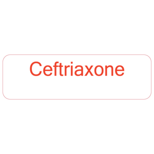 Ceftriaxone - 40 x 12, PAPER, Red print on White Label, 800 per roll