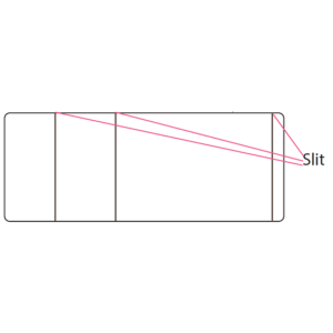 ME110PB 4 PART, PIGGYBACK (103mm x 40mm) WIDE EDGE LEADING 38mm CORE PERFORATION & 4.5mm GAP - 1000/ROLL