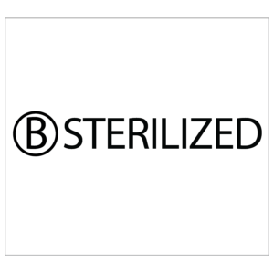 STERILIZED LABEL - Black print on White Label 1500/rl