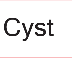 Cyst - 40 x 12, PAPER, Black print on White Label, 800 per roll