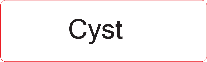 Cyst - 40 x 12, PAPER, Black print on White Label, 800 per roll