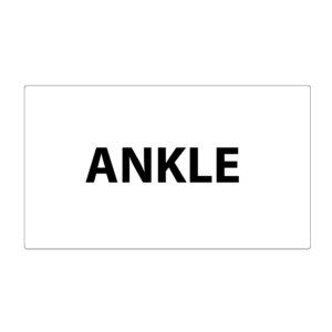 ANKLE - 70 x 40mm, Black print on White, 500 per roll