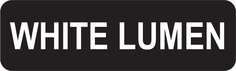 WHITE LUMEN- 40 x 12, PAPER, Black reversed print on White Label, 800 per roll on 25mm core in box