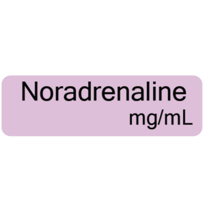 Noradrenaline mg/mL, 40 x 12, PAPER, Black print on Violet Label, 800 per roll