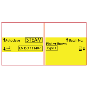 LABEL YELLOW PIGGY BACK STEAM INDICATOR 700/ROLL