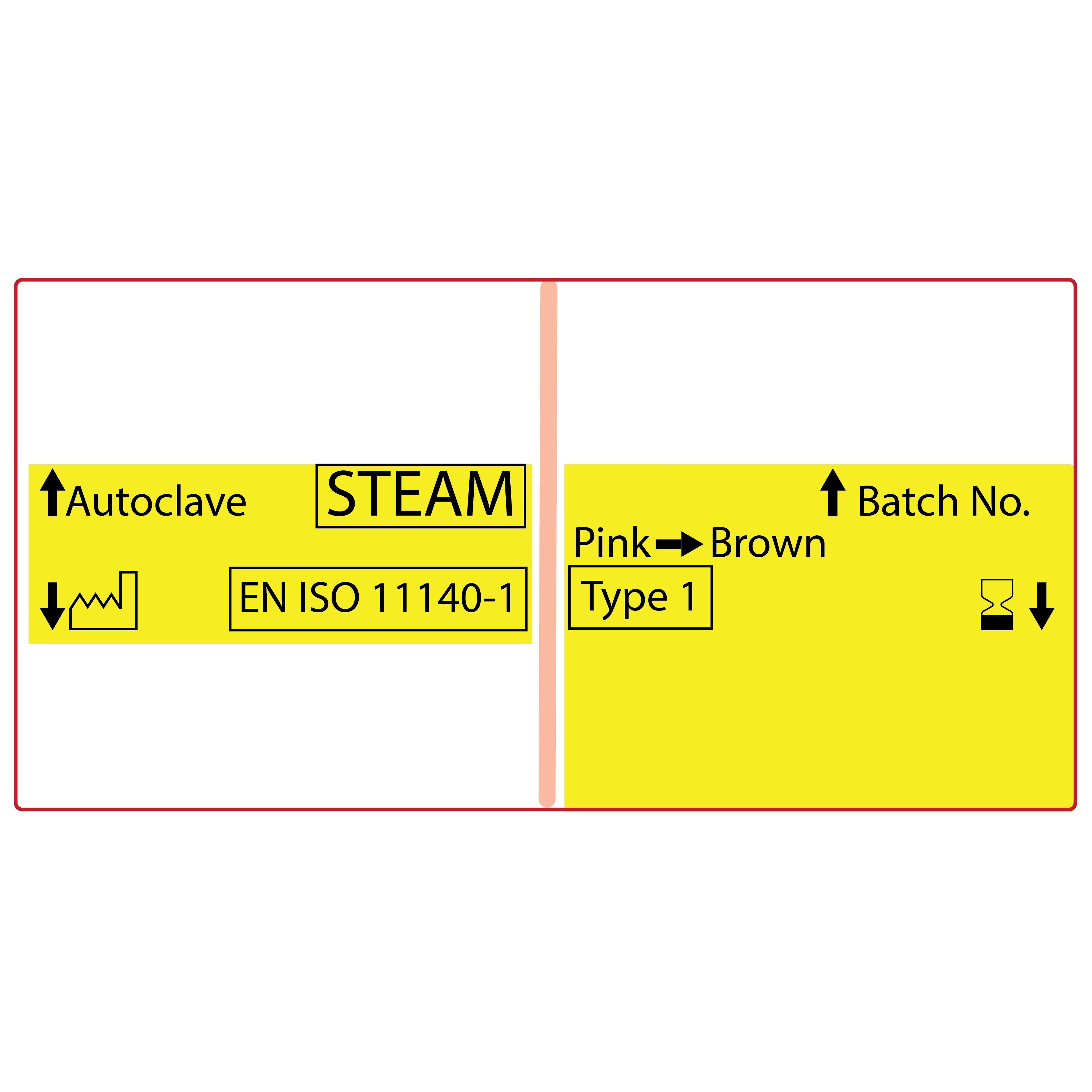 LABEL YELLOW PIGGY BACK STEAM INDICATOR 700/ROLL