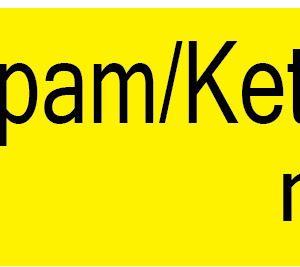Diazepam / Ketamine mg/ml - 40 x 12, PAPER, Black print on Yellow Label, 800 per roll