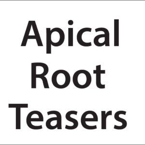 Apical Root Teasers -27mm x 36mm Black Print on White Label, 400 per roll
