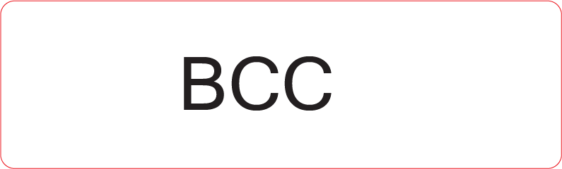 BCC - 40 x 12, PAPER, Black print on White Label, 800 per roll