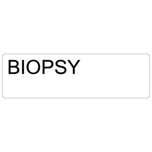 BIOPSY - 40 x 12, PAPER, Black print on White Label, 800 per roll
