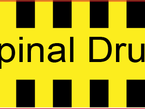 Spinal Drug - 40 x 12, PAPER, Black print on Yellow Label with black sqaure boarder, 800 per roll