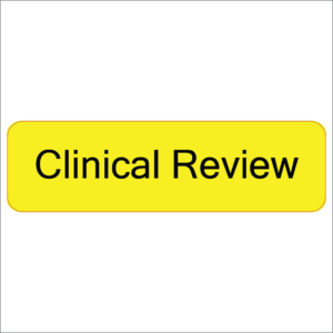 Clinical Review - 40 x 12, PAPER, Black print on Yellow Label, 800 per roll