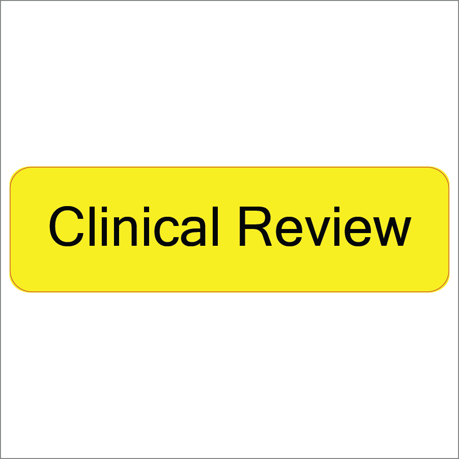 Clinical Review - 40 x 12, PAPER, Black print on Yellow Label, 800 per roll