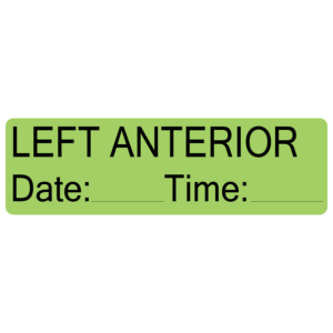 LEFT LATERAL - 40 x 12, PAPER,  Black print on Green Label, 800 per roll