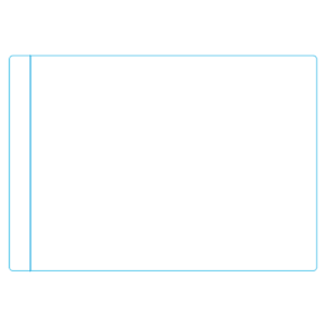 Plain white piggy back labels - 50 x 35mm, 2000 per roll, LHS, 38 Core
