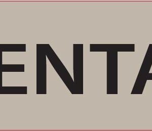 DENTAL- 40 x 12, PAPER, Black print on Grey Label, 800 per roll