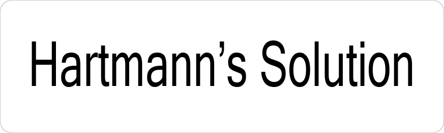 Hartmann's Solution- 40 x 12, PAPER, Black print on White Label, 800 per roll