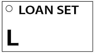 LOAN SET L - 90 x 50, Black print on White,100 per pack with ties