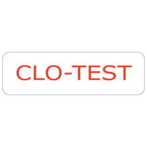 CLO-TEST - 40 x 12, PAPER, RED print on White Label, 800 per roll