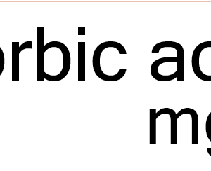 Ascorbic acid mg/mL - 40 x 12, PAPER, Black print on White Label, 800 per roll