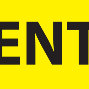 ENT - 27mm x 36mm Black on Yellow Paper 400 p/roll