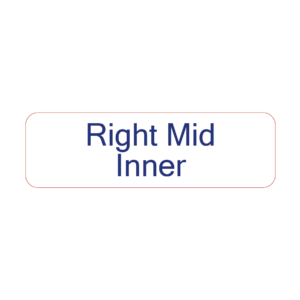 Right Mid Inner - 40 x 12, PAPER, Blue print on White, 800 per roll