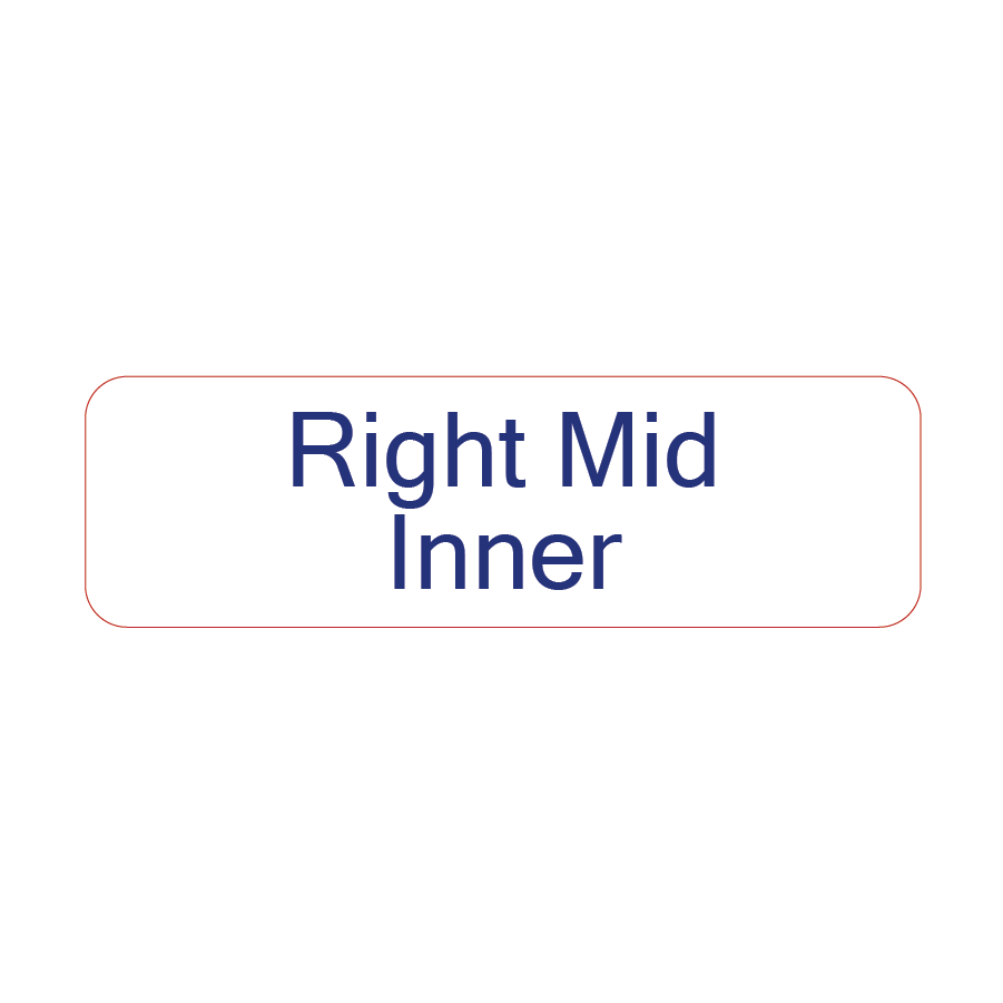 Right Mid Inner - 40 x 12, PAPER, Blue print on White, 800 per roll