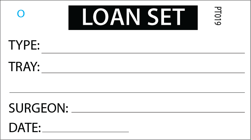 LOAN SET - GENERIC - 50 x 90 Black Print on White, 100 per pack with ties