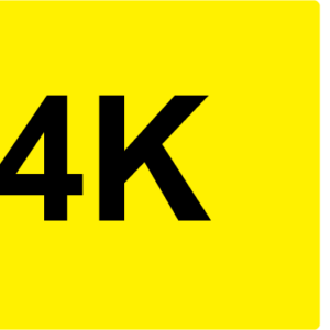 4K - 43mm x 55mm, PAPER, Black print on Yellow Label, 400 per roll